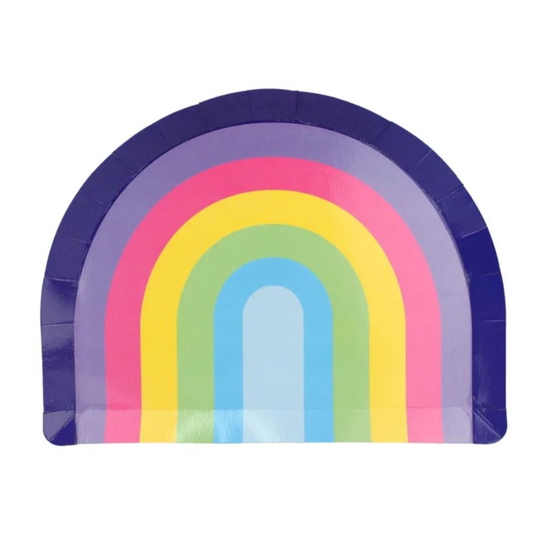 Rainbow Shaped Large Plates 8pk