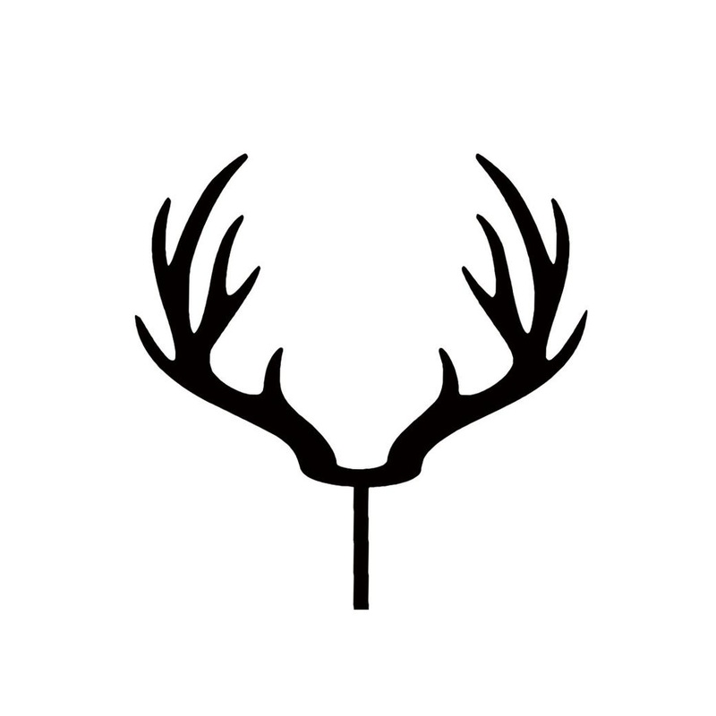 Red Deer Antlers - Black