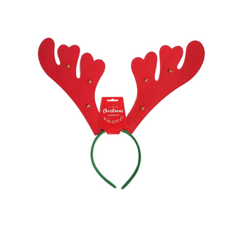 Reindeer Antler Headband with Bells