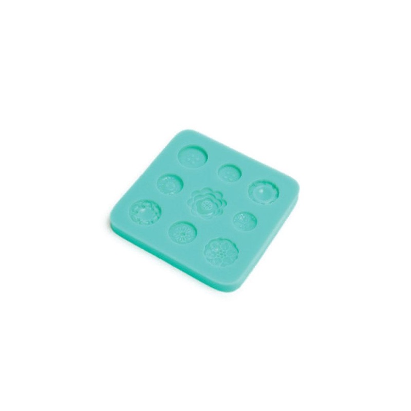 Silicone Mould - Button & Flower Centres