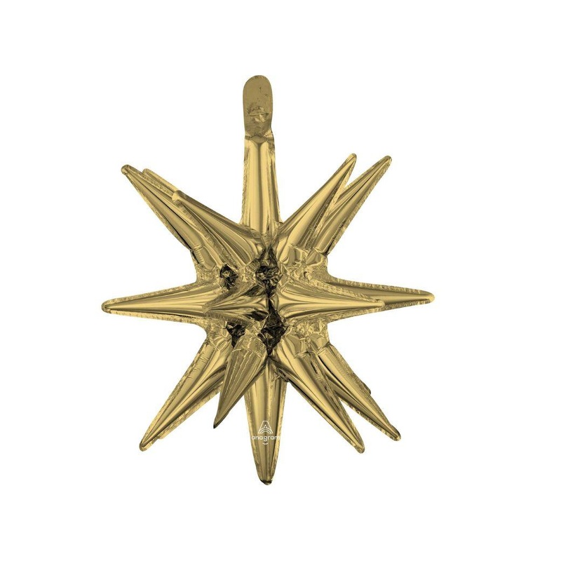 Small Magic Star SuperShape Foil Balloon - White Gold