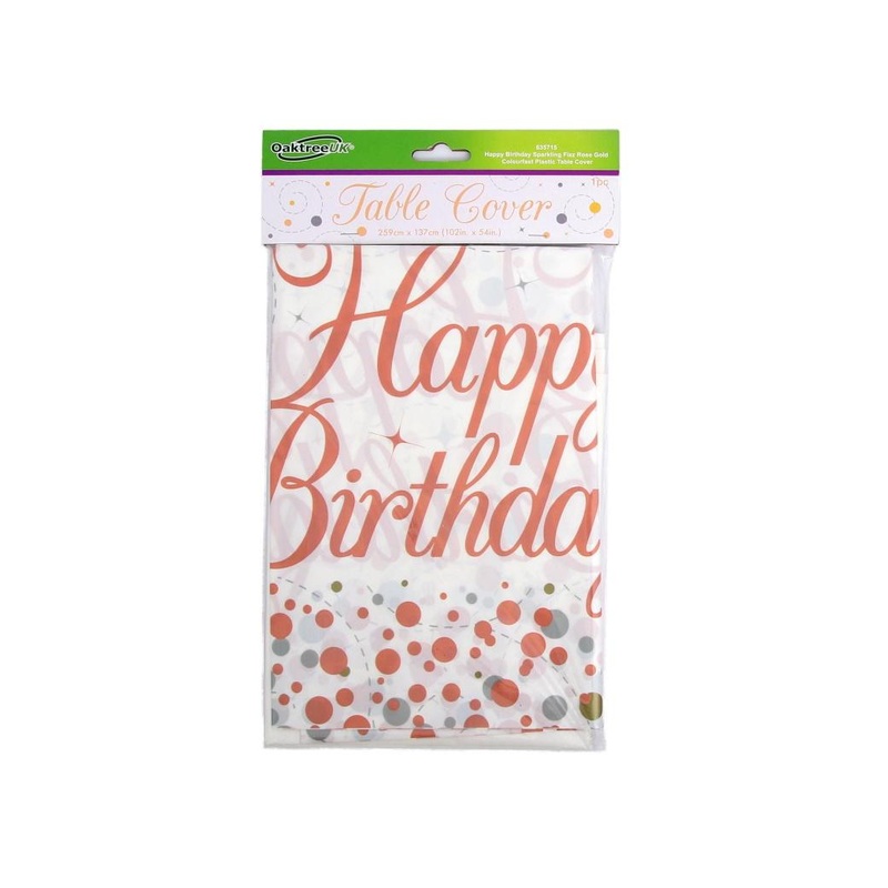 Sparkling Fizz Happy Birthday Tablecover