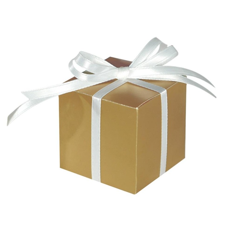 Square Favour Box - Gold