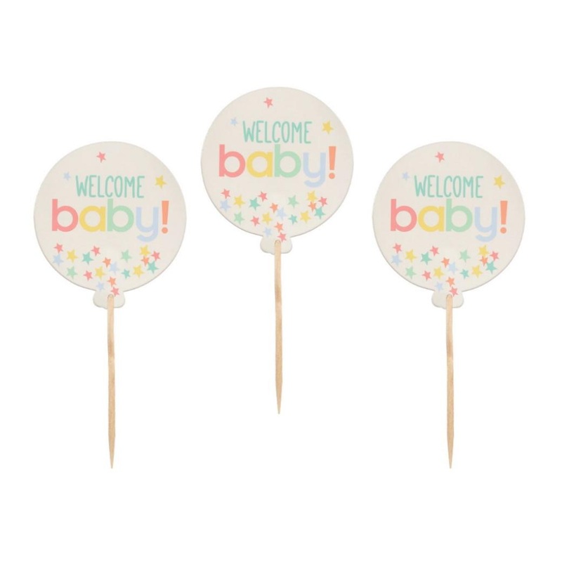 Welcome Baby Cupcake Picks 24pk