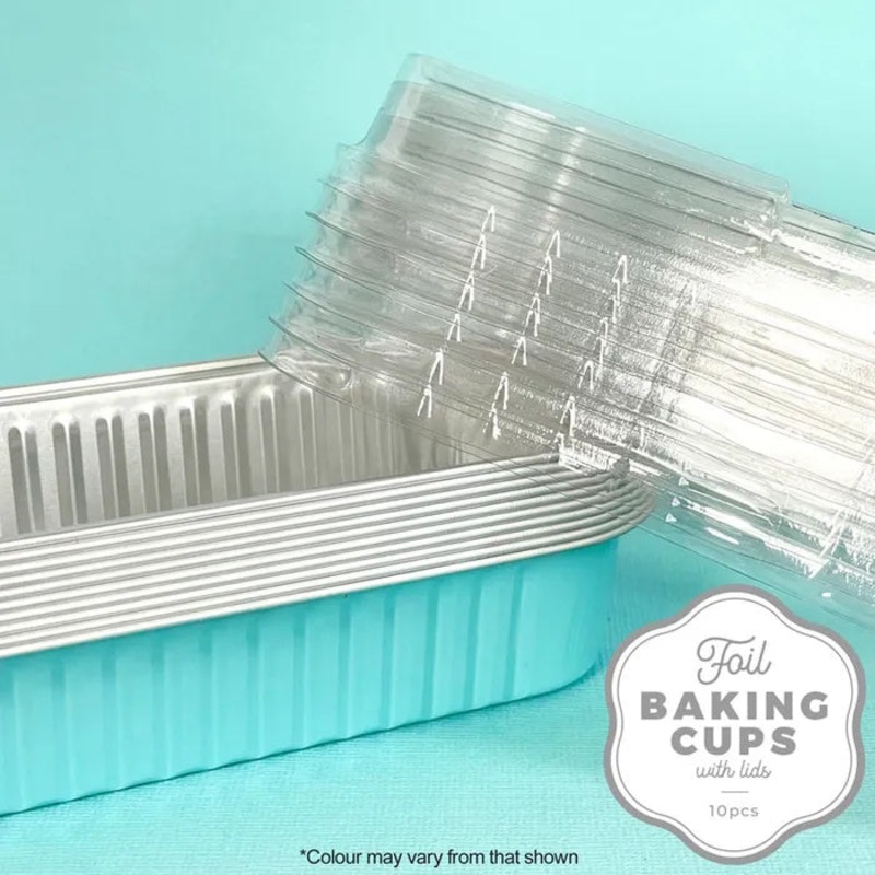 Wish Foil Rectangle Baking Cups (Mini Loaf Pan) 10pk - Light Blue