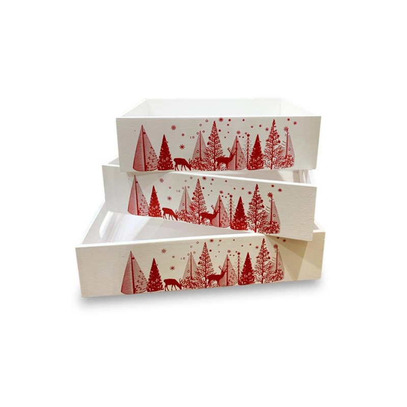 Wooden Christmas Gift Tray - Medium
