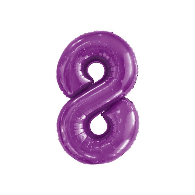 86cm Purple Number Balloon - 8