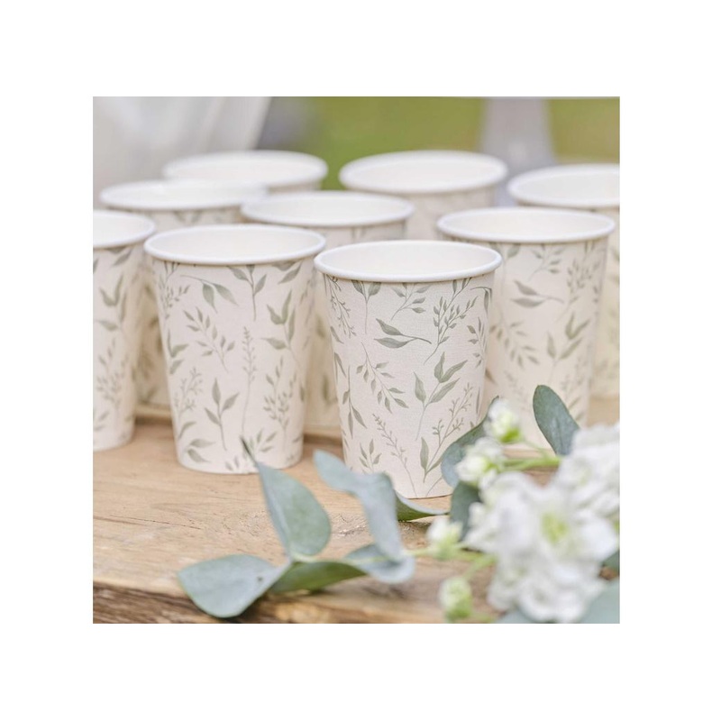 Botanical Christening Cups 8pk