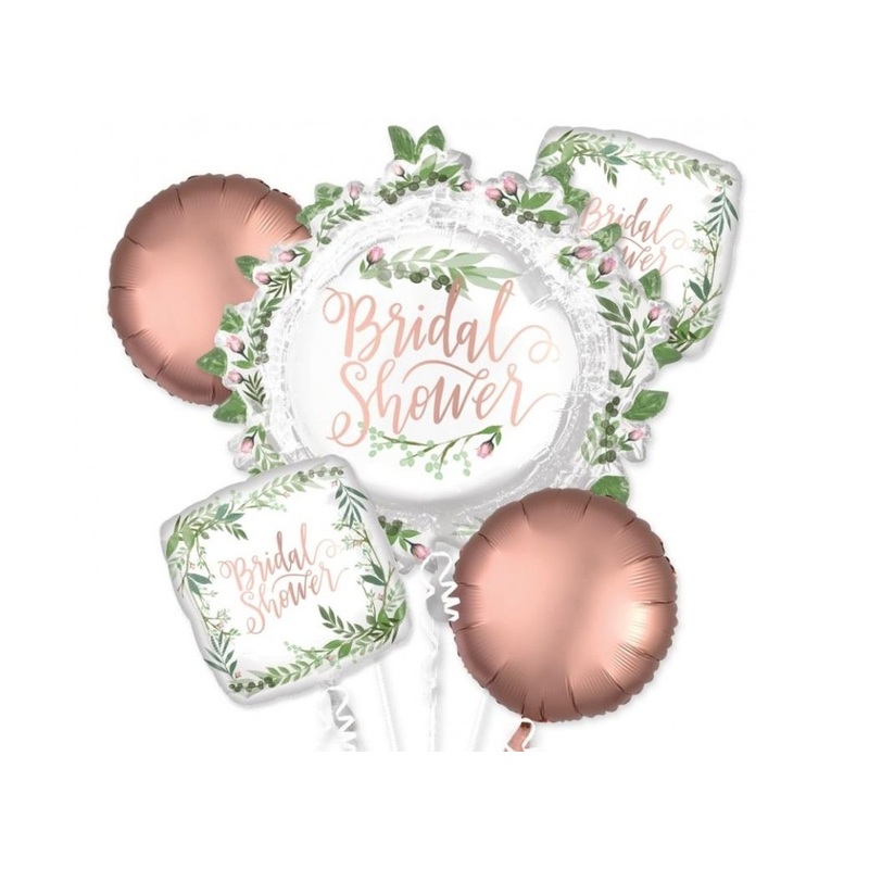 Bridal Shower Love & Leaves Foil Balloon Bouquet