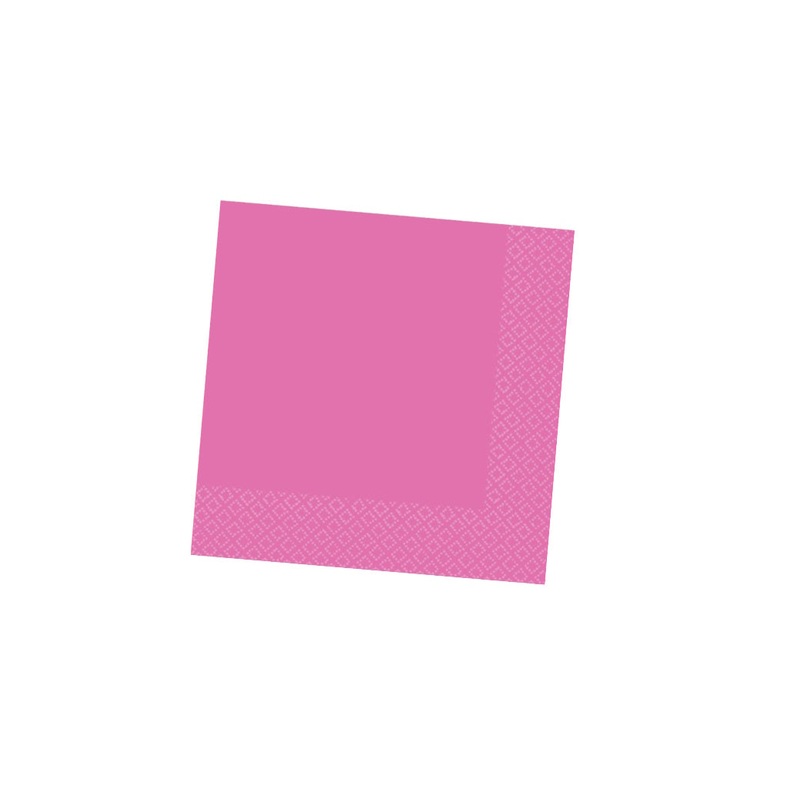 Bright Pink Beverage Napkins 40pk