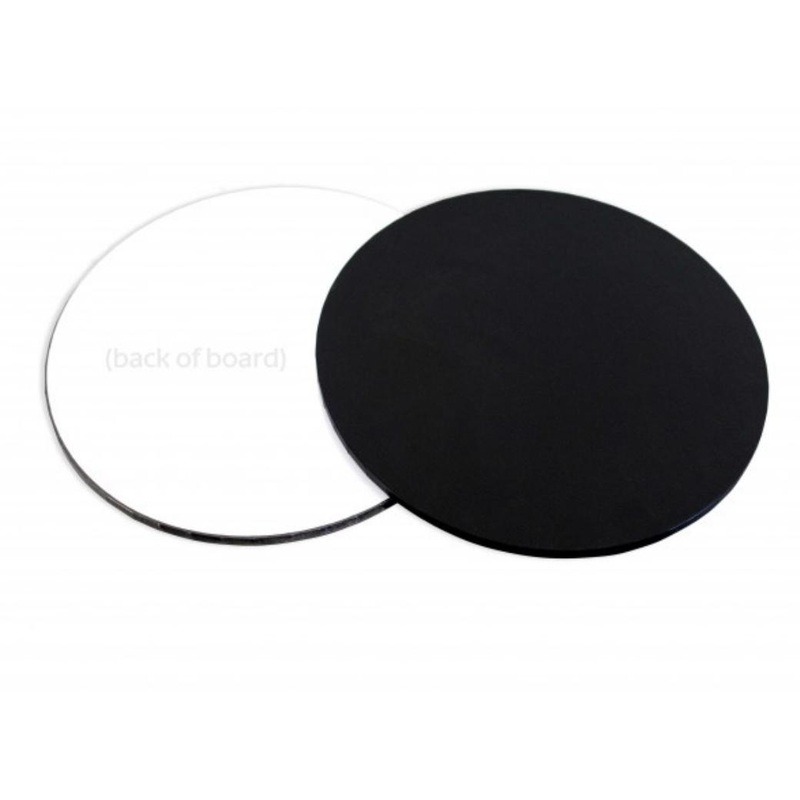 LOYAL Black Masonite Round Cake Board 12in