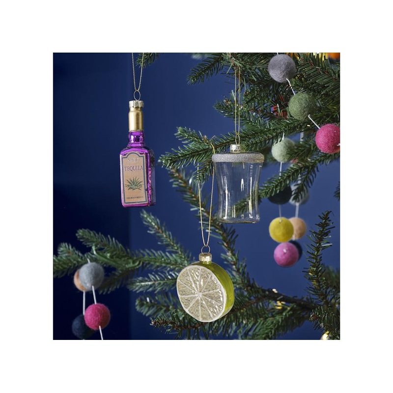 Merry & Bright Tequila Tree Decorations Set of 3
