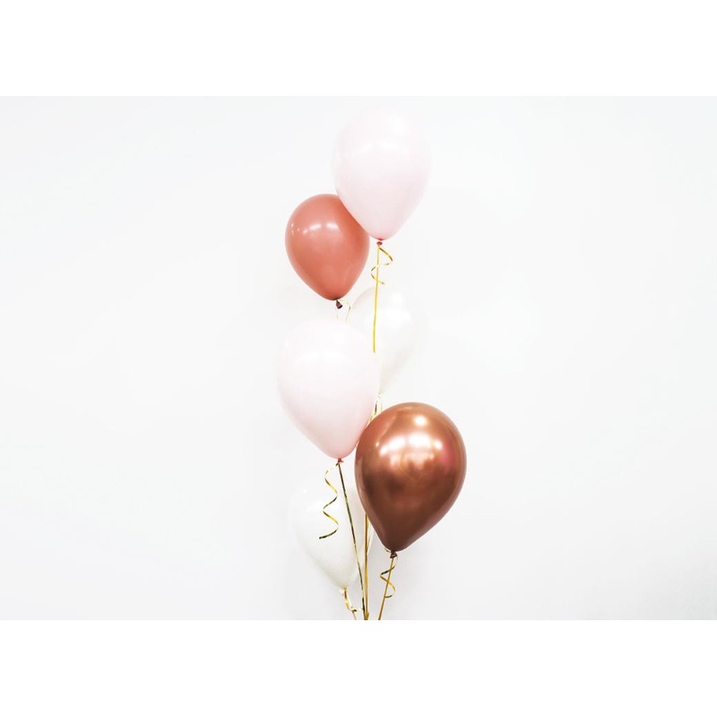 Plain Balloon Mix - Blushing Rose 6pk