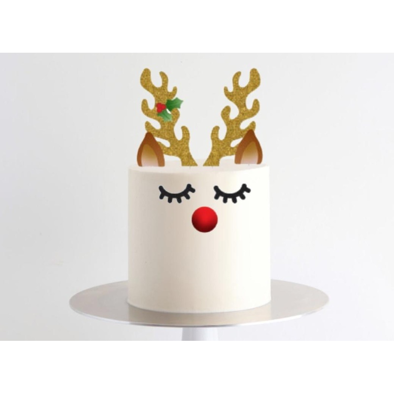 Reindeer Cake Topper Set