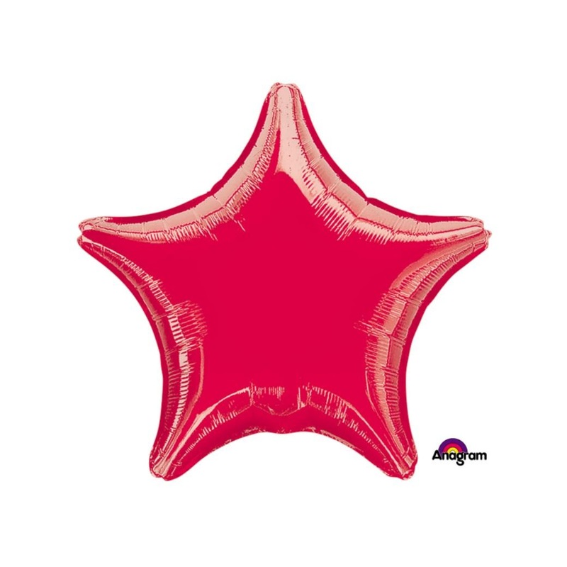 Star Shaped Foil Balloon - Red
