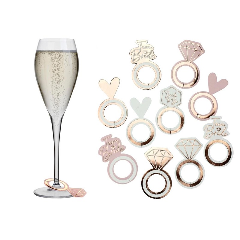 Team Bride Prosecco Glass Markers