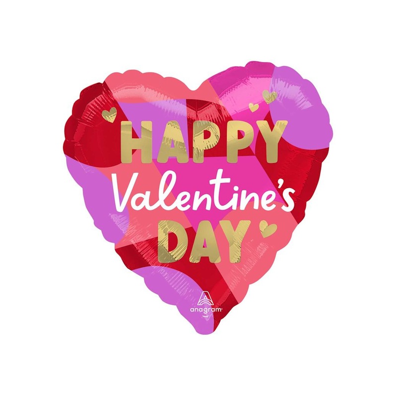 Valentine's Day Block Brights Foil Balloon