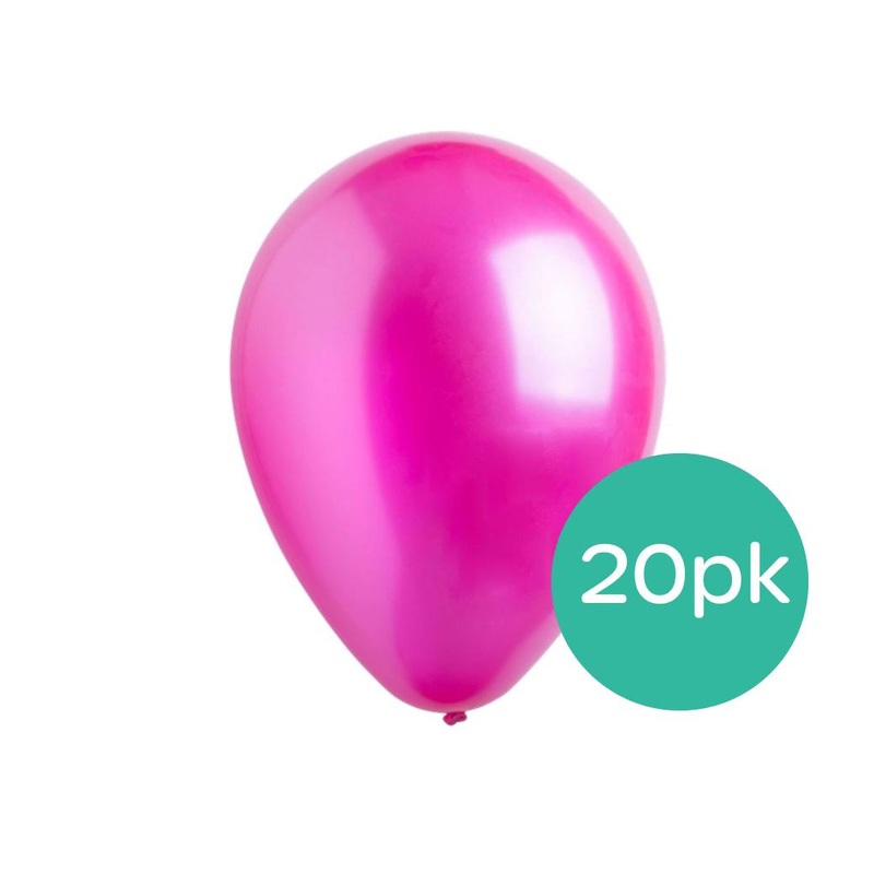 Value Balloons 20pk - Pearl Hot Pink