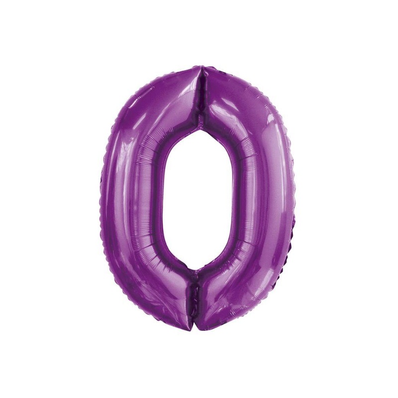 86cm Purple Number Balloon - 0