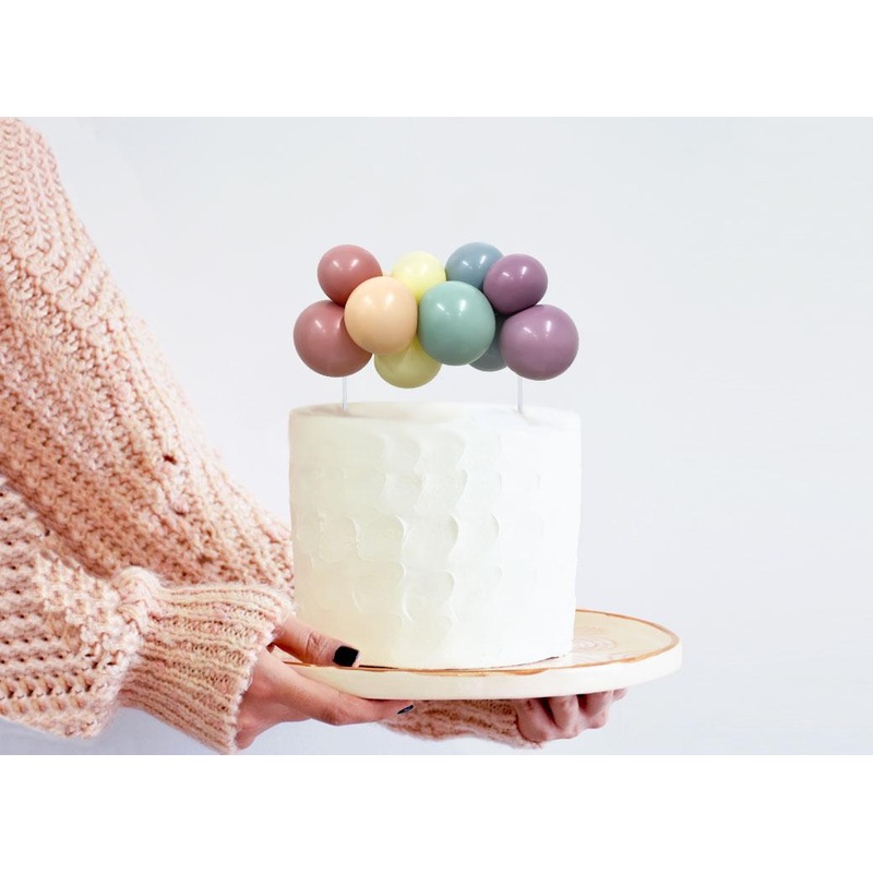 Balloon Garland Cake Topper - Vintage Rainbow