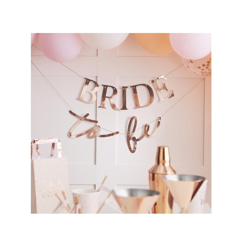 Hen Party Rose Gold Bride to Be Banner