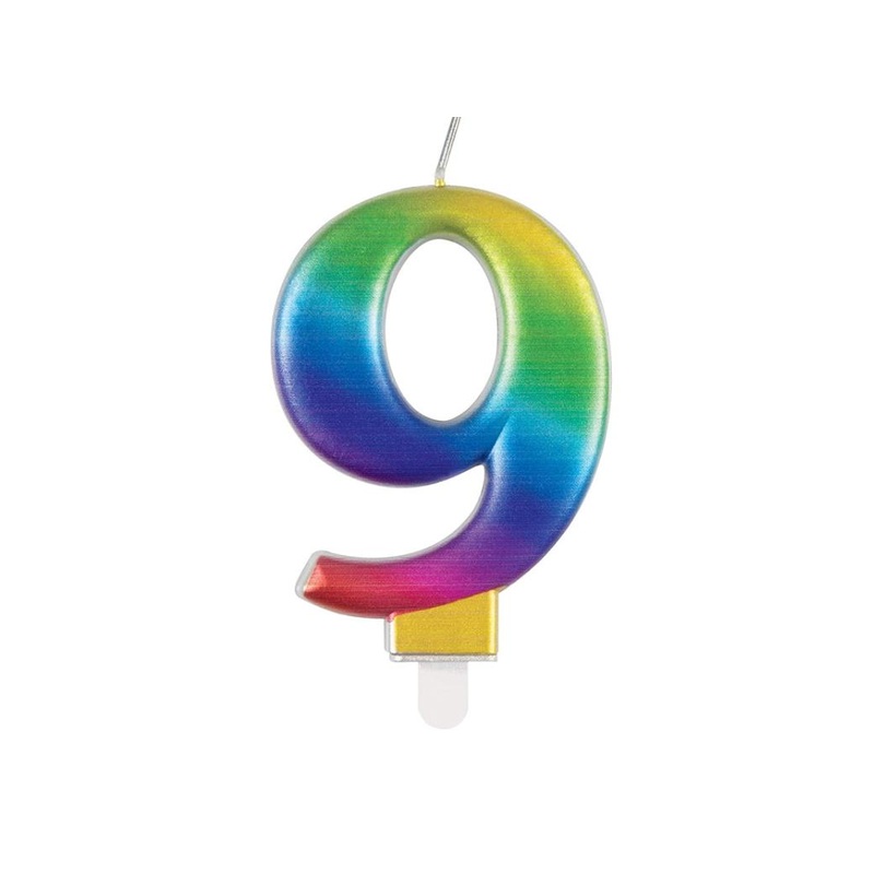 Metallic Rainbow Candle - No. 9