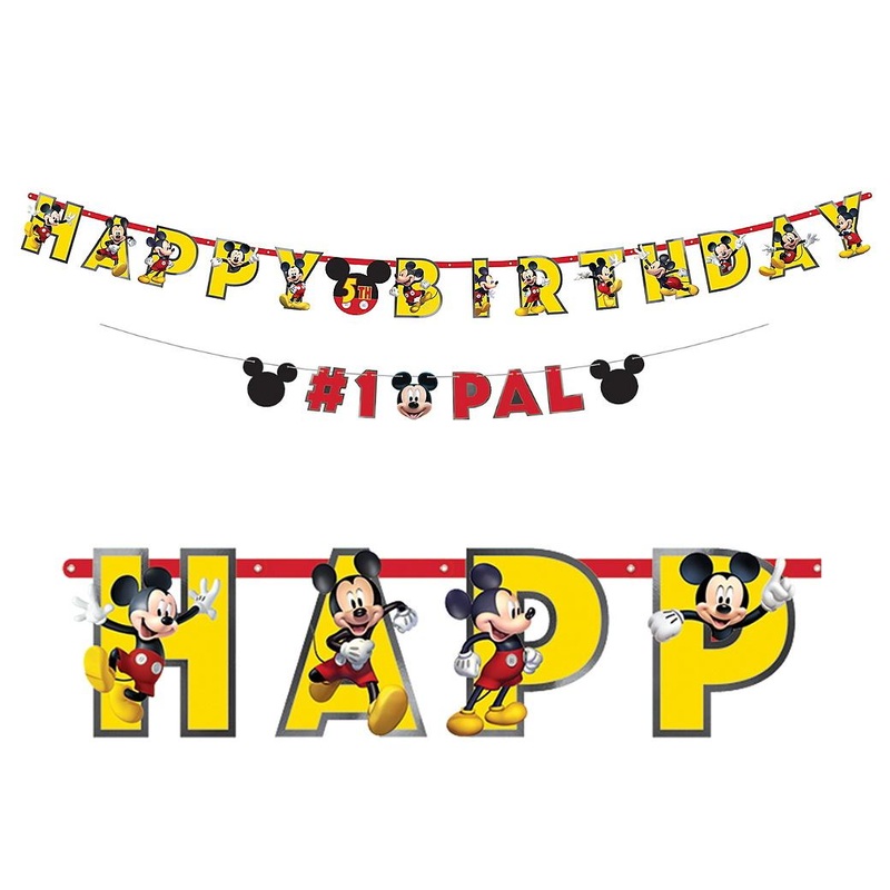 Mickey Mouse Add An Age Banner & Garland