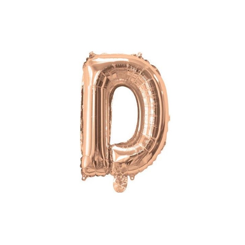 Mini Rose Gold Foil Balloon - Letter D