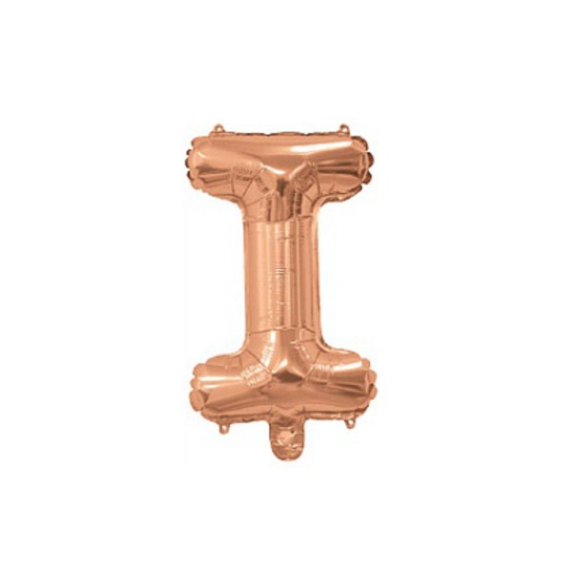 Mini Rose Gold Foil Balloon - Letter I