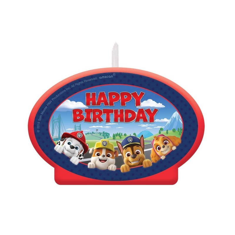 Paw Patrol Happy Birthday Candle