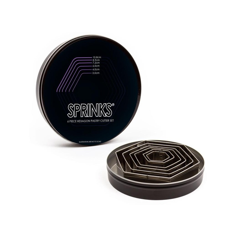 Sprinks Pastry Cutter Set - Hexagon 6pce