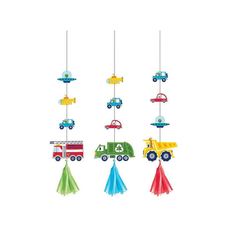 Transportation Time Hanging Cutouts with Tassels