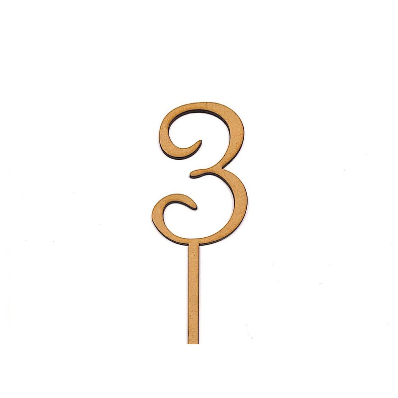 Wooden Number - 3