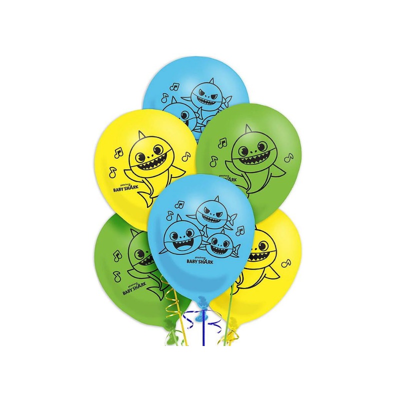 Baby Shark Balloons 6pk