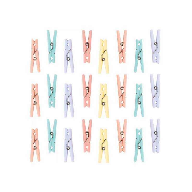 Baby Shower Pastel Mini Peg Favours 24pk