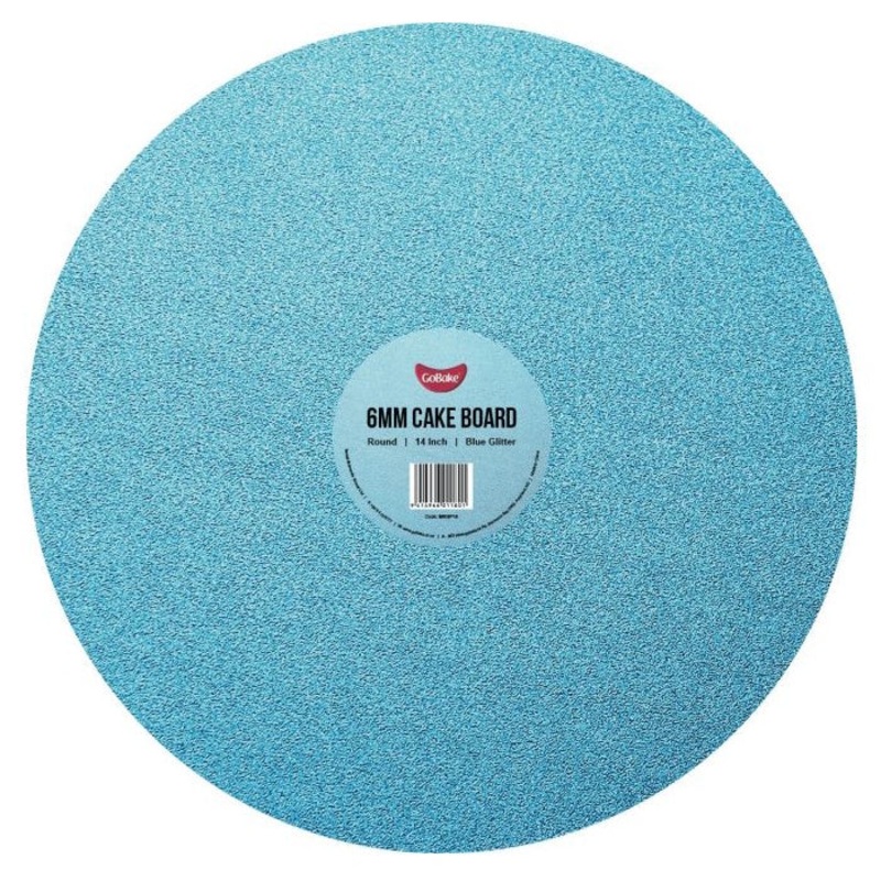 Blue Glitter Round Cake Board 14in