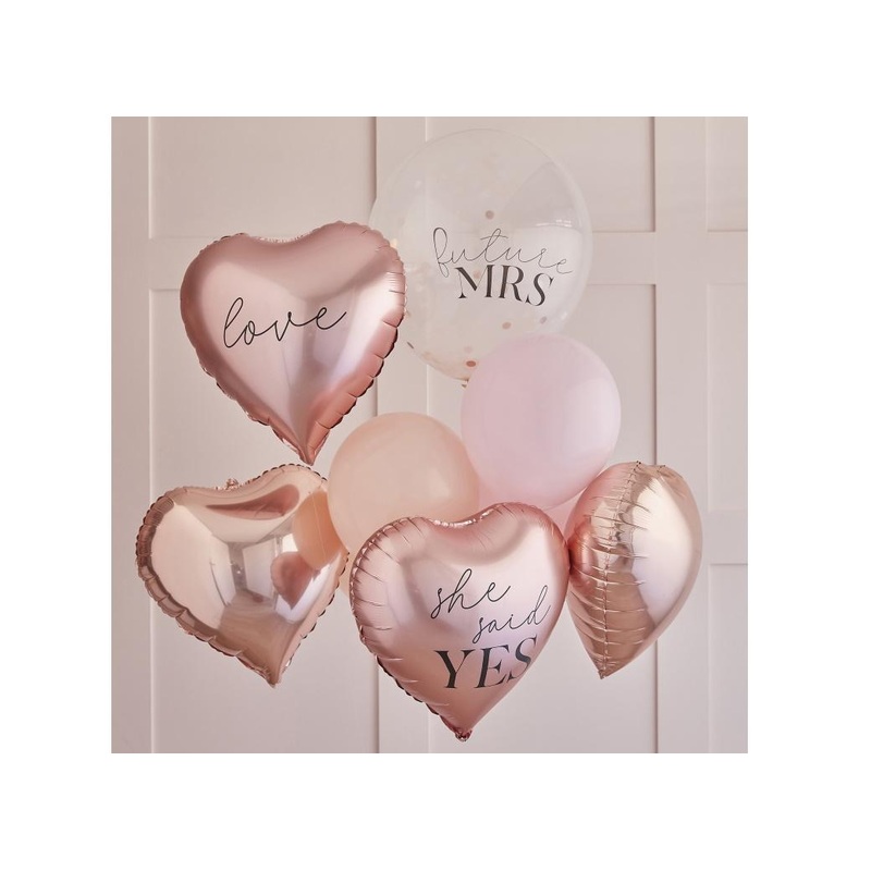 Hen Party Rose Gold Balloon Bundle 9pk