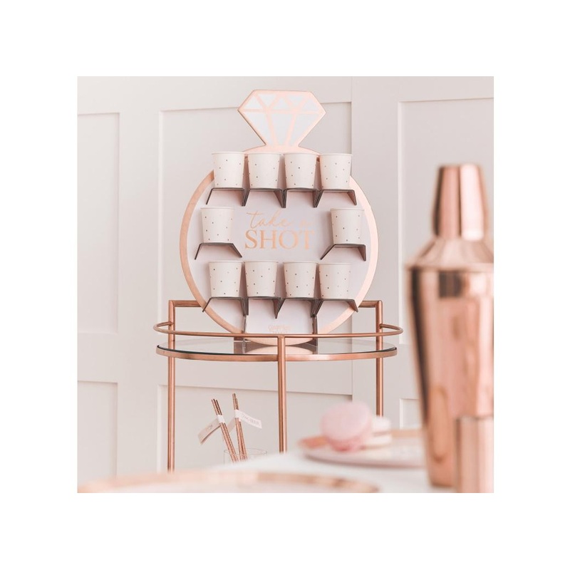 Hen Party Rose Gold Shot Wall