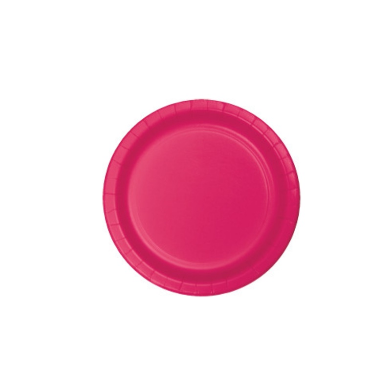 Lunch Plate - Bright Pink - 20pk
