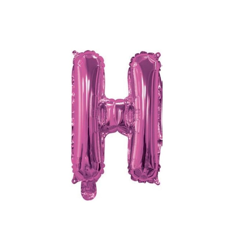 Mini Hot Pink Foil Balloon - Letter H