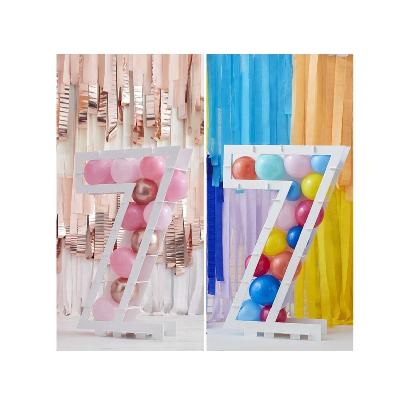 Number 7 Balloon Mosaic Stand