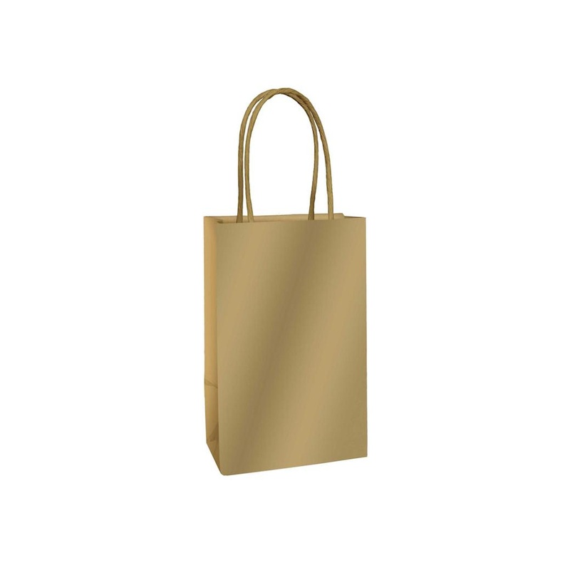 Paper Kraft Treat Bags 8pk - Gold