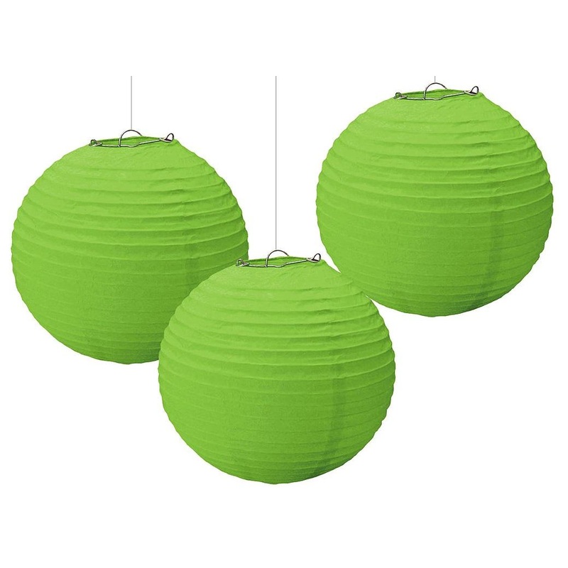 Paper Lanterns 3pk Kiwi Green