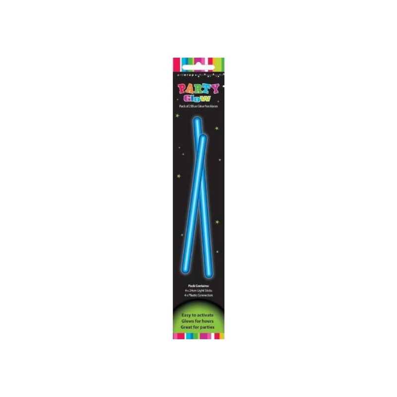 Party Glow Necklaces 2pk - Blue