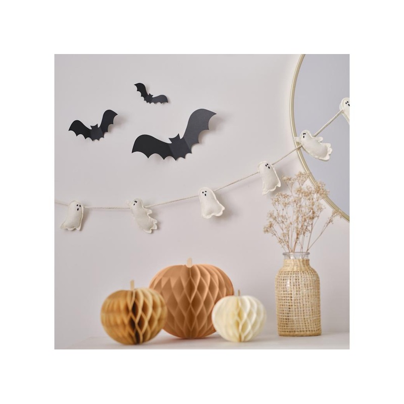 Pumpkin Spice Felt Ghost Bunting