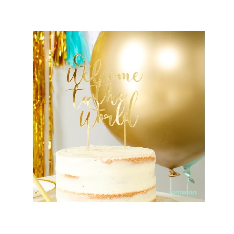 Ready to Pop Welcome to the World Cake Topper