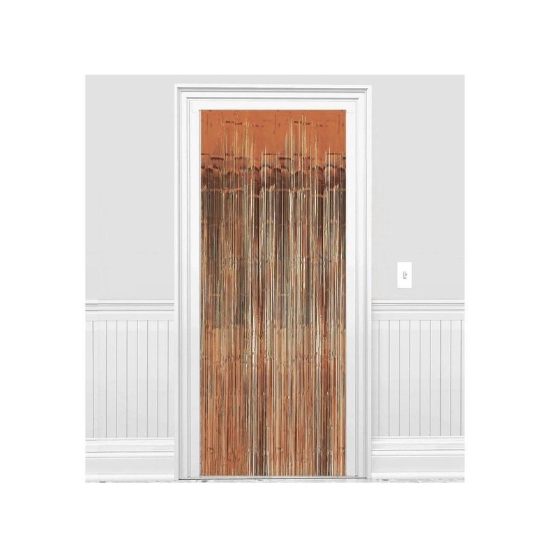 Rose Gold Foil Fringed Door Curtain