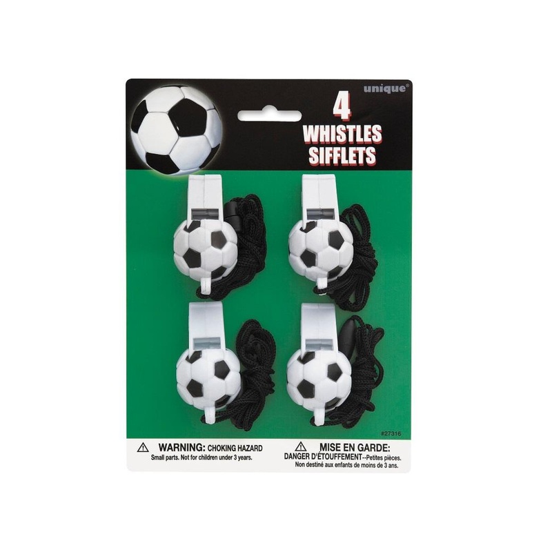 Soccer Whistles - 4pk