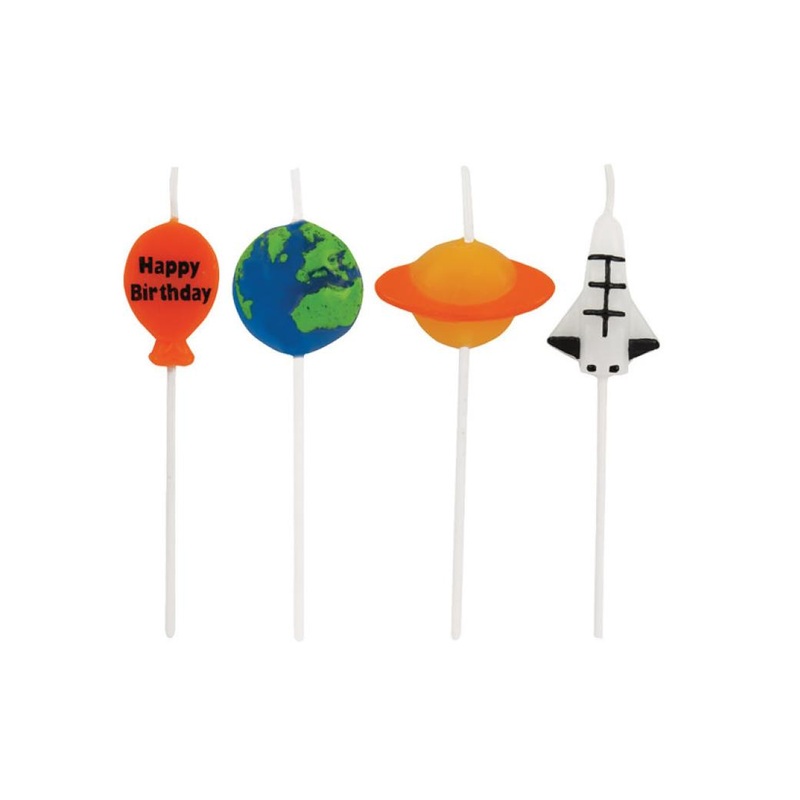 Space Blast Candles 4pk