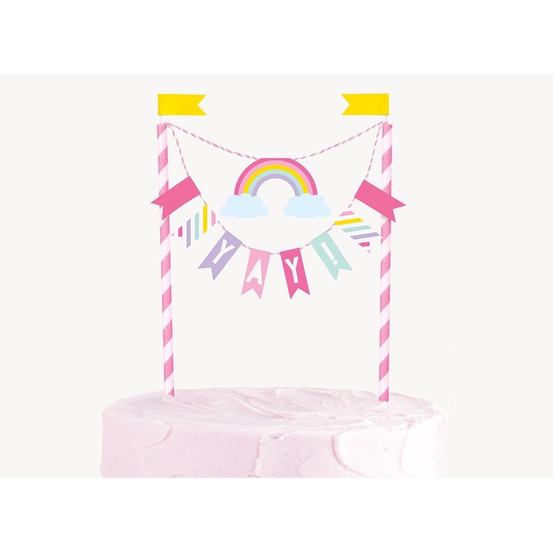 Unicorn YAY Bunting Cake Topper